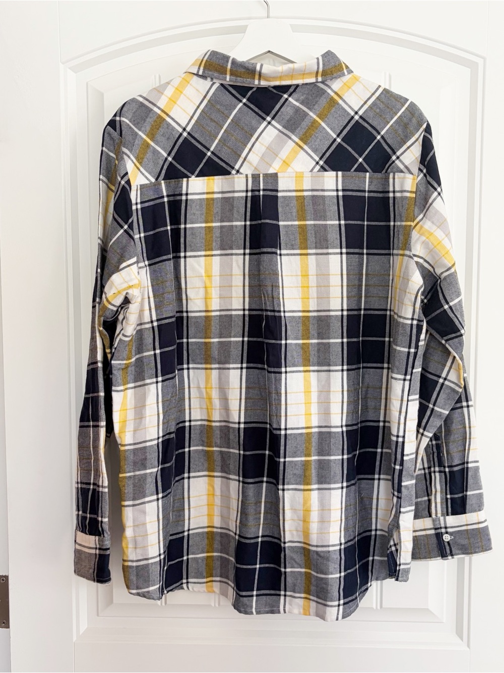 WVU Plaid Gameday Shirt Oversized, Blue & Gold - Picture 3 of 3